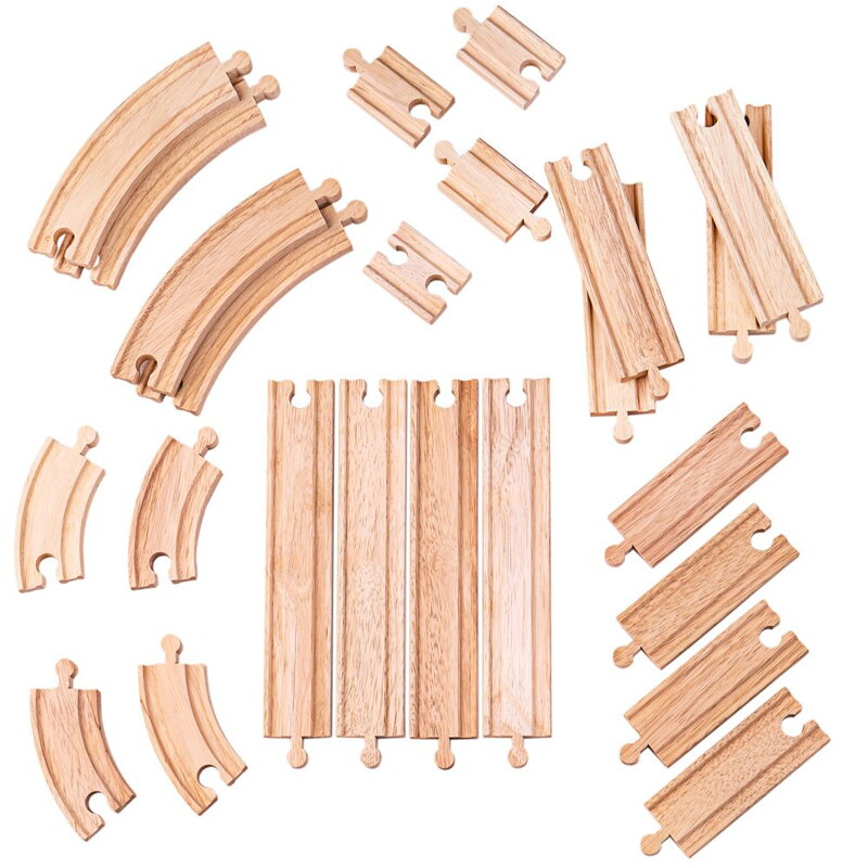 Bigjigs Rail Drevené koľaje Set 24 dielov