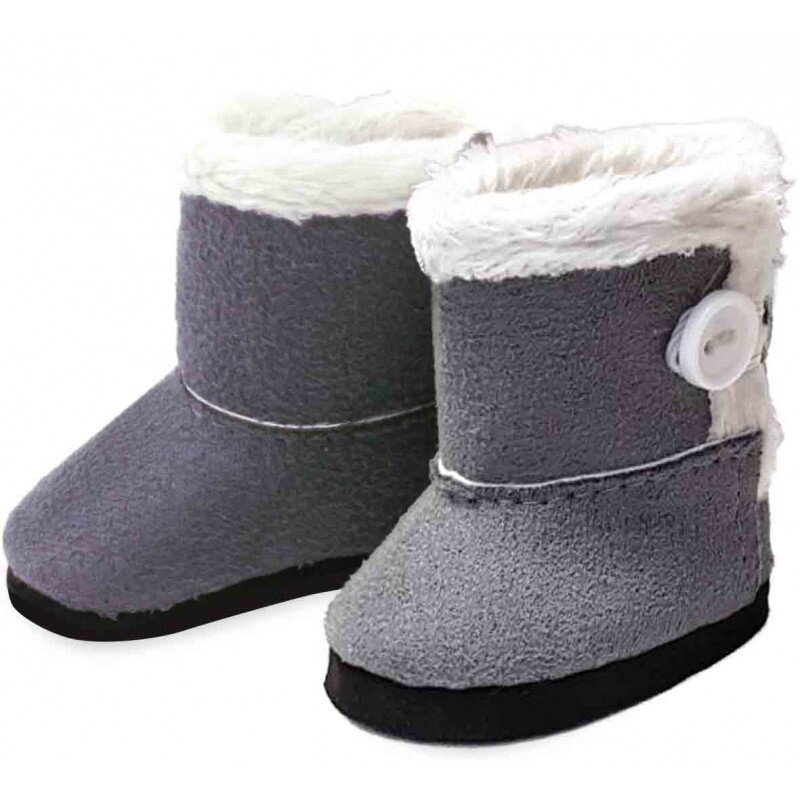 Petitcollin Zimné topánky sivé (pre bábiku 28 cm)