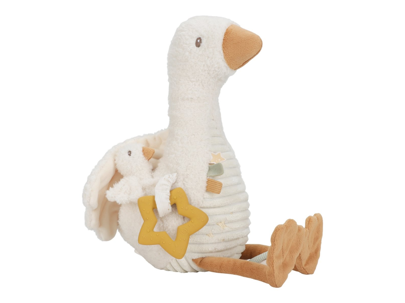 Hus plyšová s aktivitami Newborn Naturals